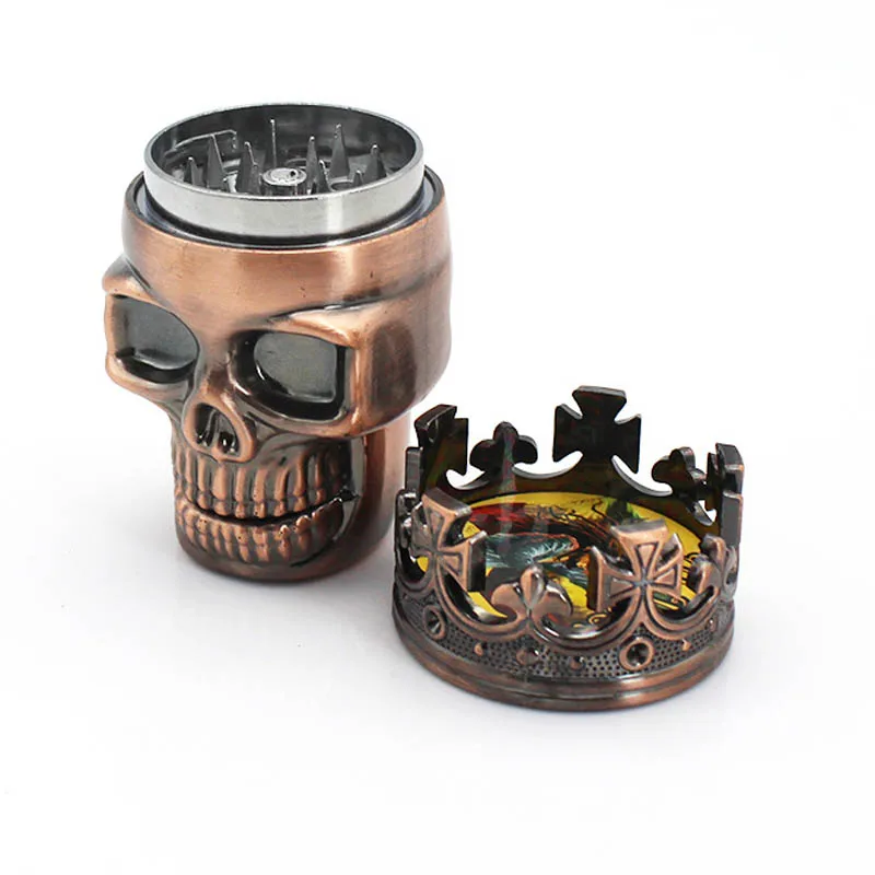 

1 Pcs Skull Shape Metal 3 Layers Crushers Tabacco Accessories Spice Herb Grinder Hand Muller Tobacco Crusher Smoke Grinders King