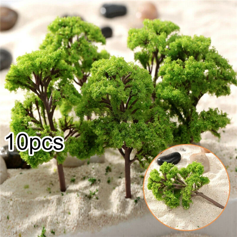 

10pc 4CM HO Scale Model Trees Train Railroad Micro Landscape Park Scenery Scale Tree Layout Diorama Wargame Scenery DIY Scene