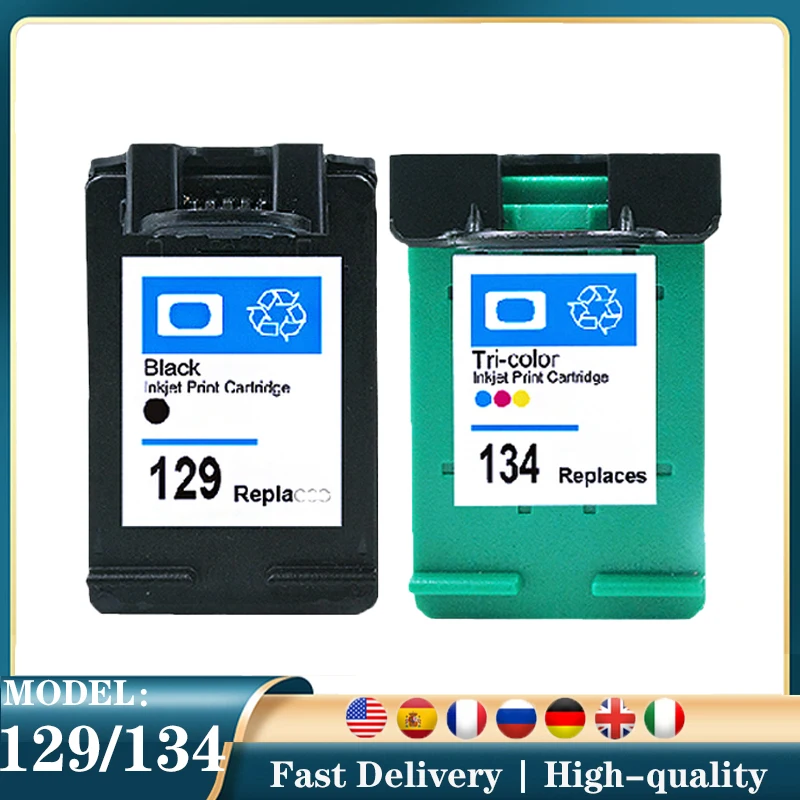 

vilaxh 129 134 compatible ink cartridge For hp129 134 Deskjet 6943 6983 5943 D4163 8053 8753 2573 D5063 100 6213 h470