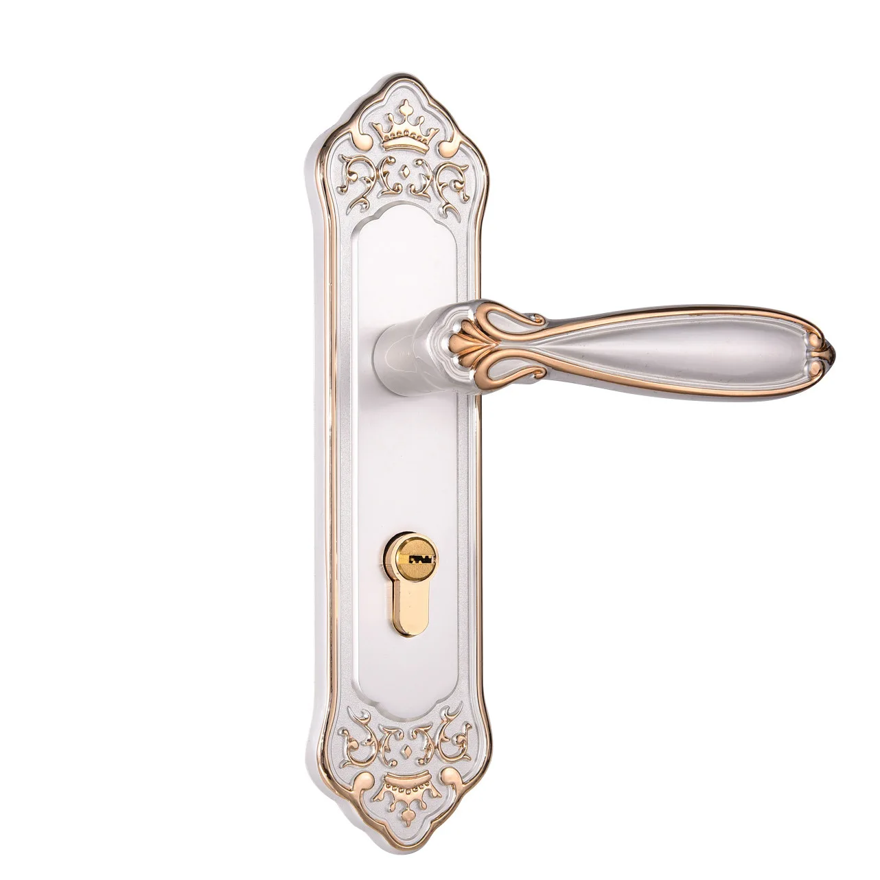

New door locks indoor bedroom solid wood door locks ivory white handle door, silent door lock