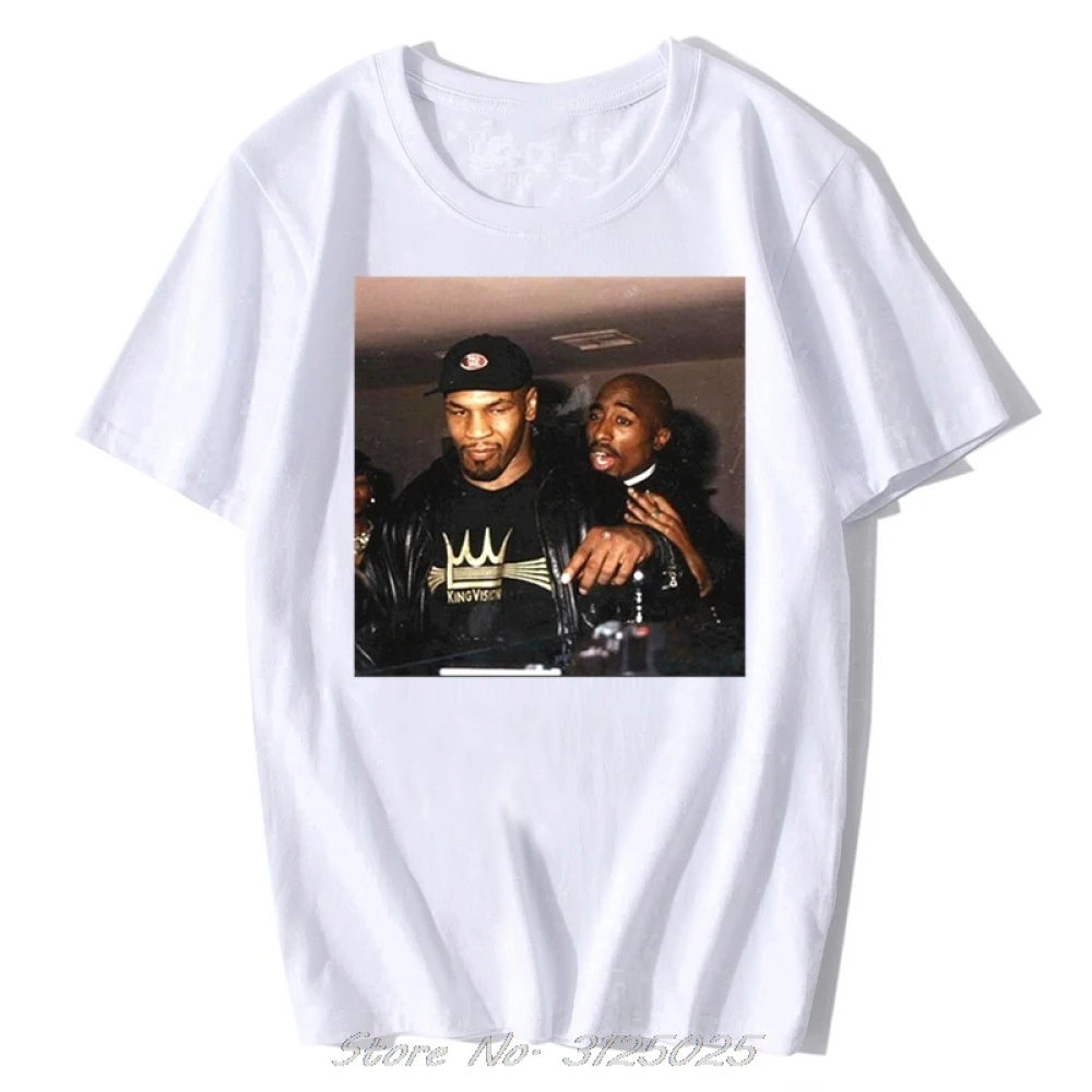 

Футболка мужская хлопковая в стиле хип-хоп, смешная уличная одежда с принтом Тупака, легенда бокса, майка Шакура, доктора Дре, Ла-Валя