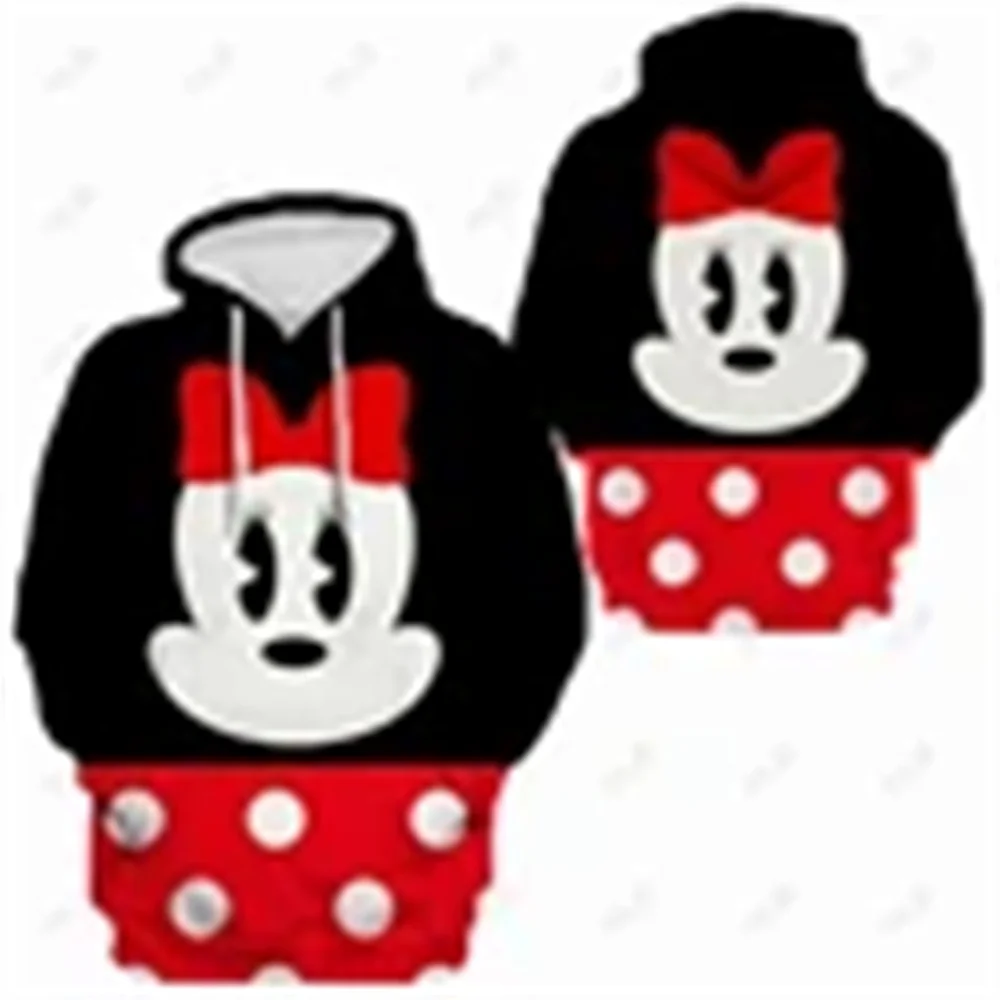 Moletom estampado Disney Mickey Mouse feminino moletom solto estilo preguiçoso roupa de jogger топы com capuz moda casual o