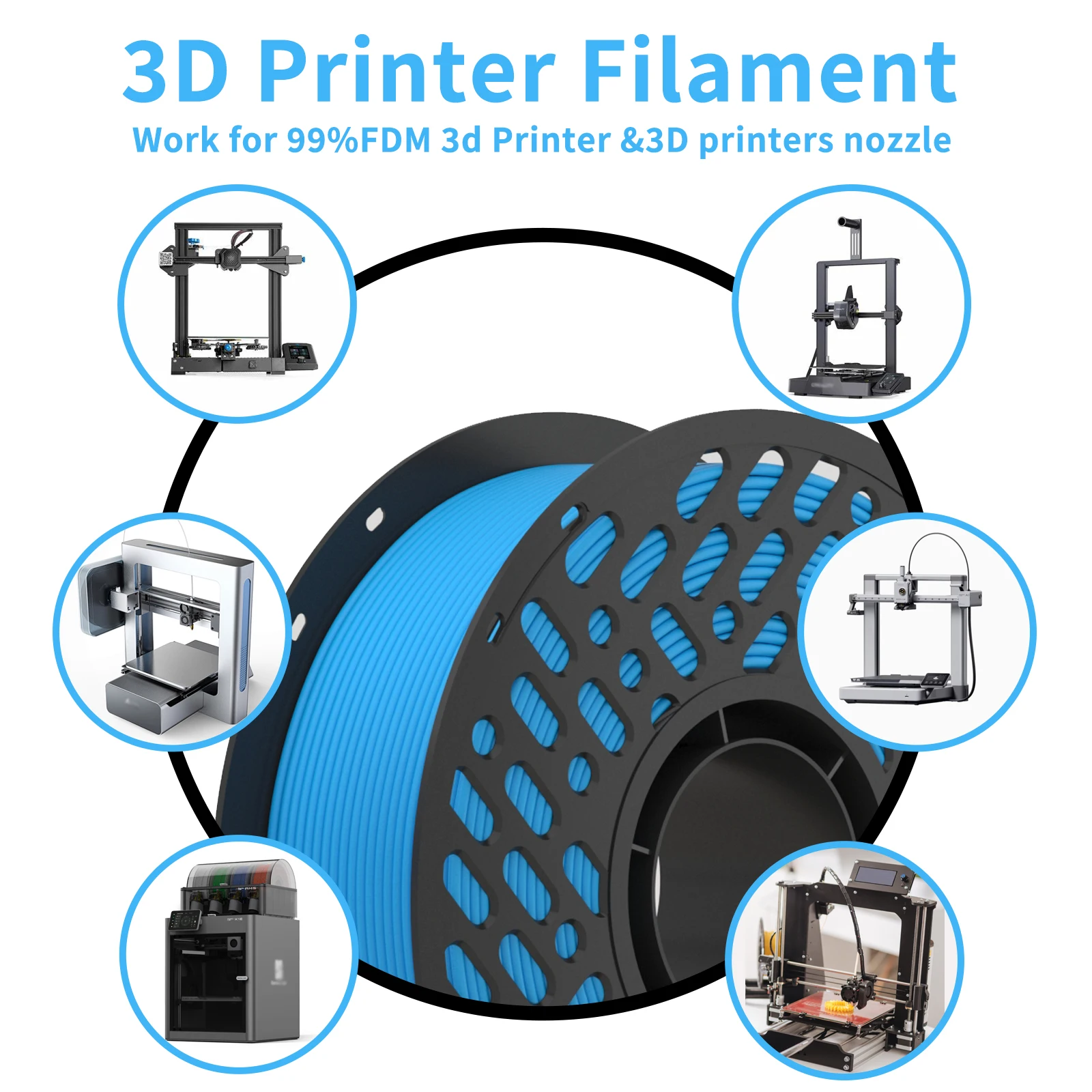 Нить для 3D-принтера CaiLab 200 г PLA 1,75 мм PLA+, совместимая с Bambu Lab Creality Ender Pura FDM 3D-принтером, плавная печать (art.: 3920ceaa34394) - 3920ceaa34394