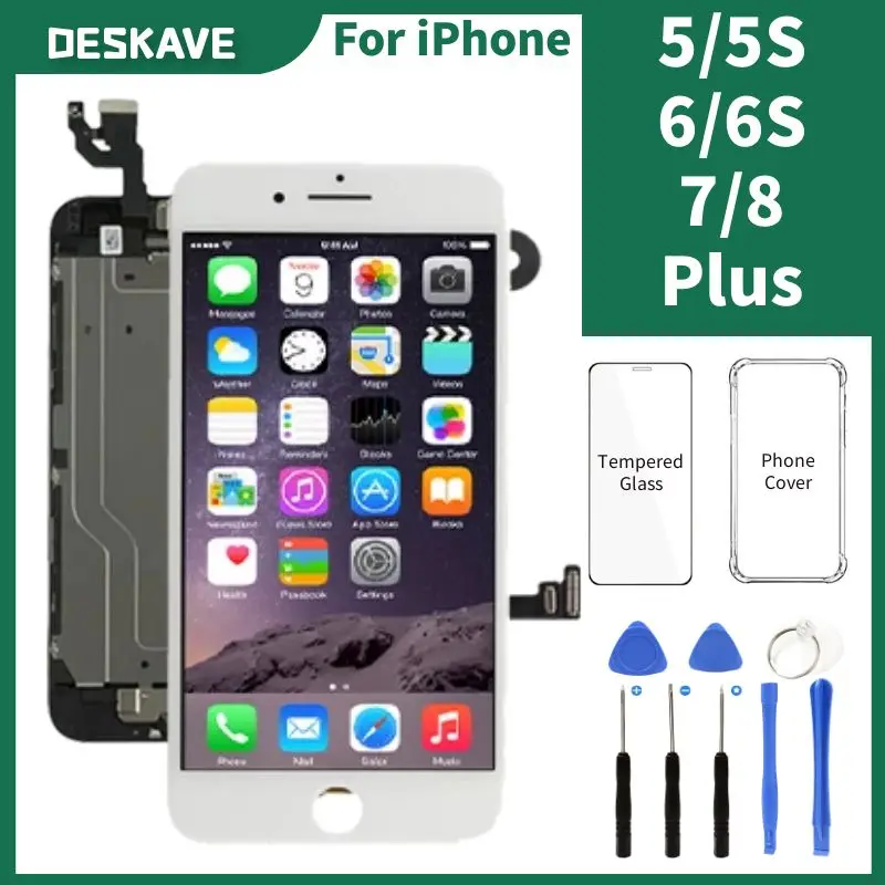 

Full Set Screen For iPhone 6 6S 7 8 Plus 5S 6P 6SP 7P 8P LCD Display Assembly Touch Digitizer Replacement 100% AAA with Camera