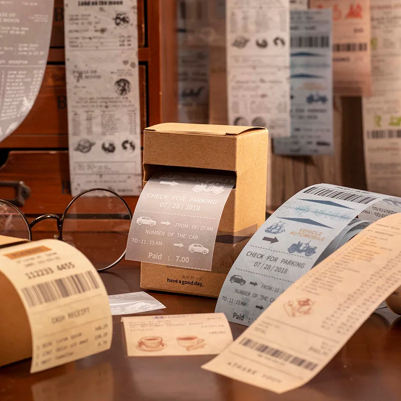 

Декоративная клейкая лента для ретробилета, декоративная клейкая лента из Васи-бумаги, Маскировочная лента, бумага с серной кислотой, наклейка для скрапбукинга «сделай сам»