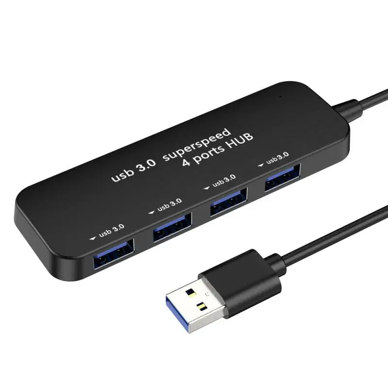 

Ultra Thin 4-port USB 3.0 Hub With High-speed Indicator Light USB Hub Suitable For Multi Device Computers Laptops Adapters