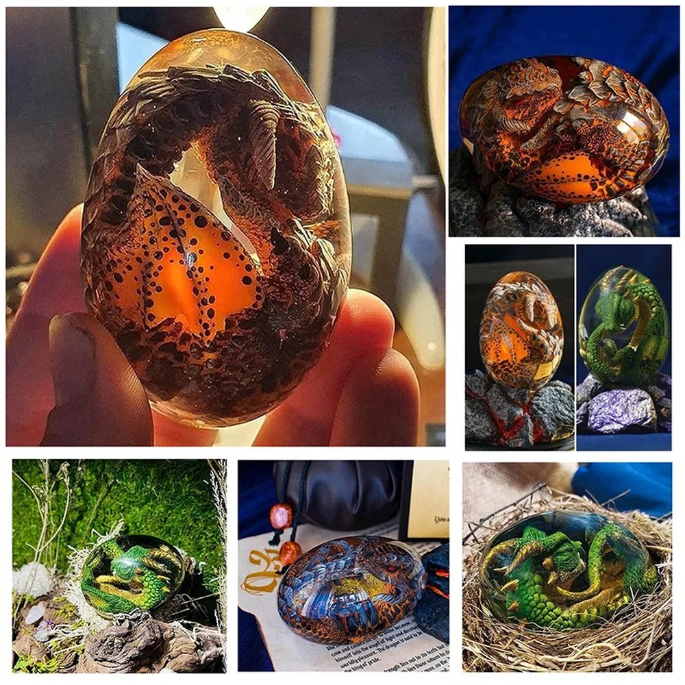 

Новое прозрачное кавайное яйцо из лавы дракона, милый огонь, дракон вайверн, лезвие, пасхальные вещи, ТВ-шоу, фигурки, скульптуры, подарок на ...