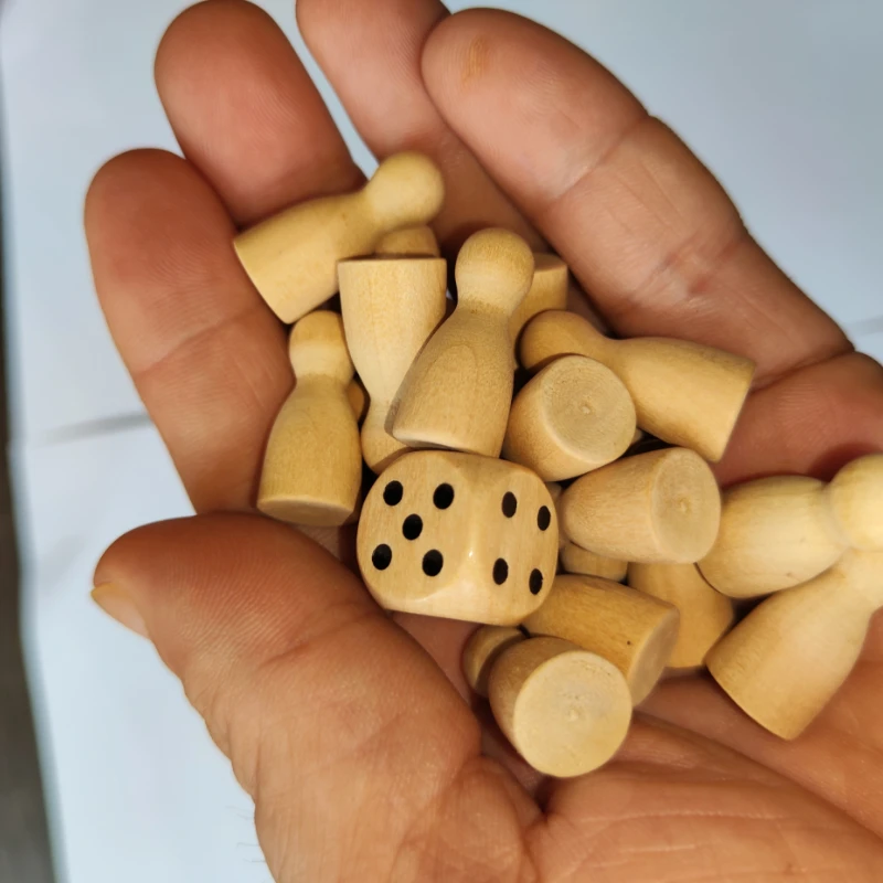 16 шт. детские деревянные шашки-пазлы | Шахматы