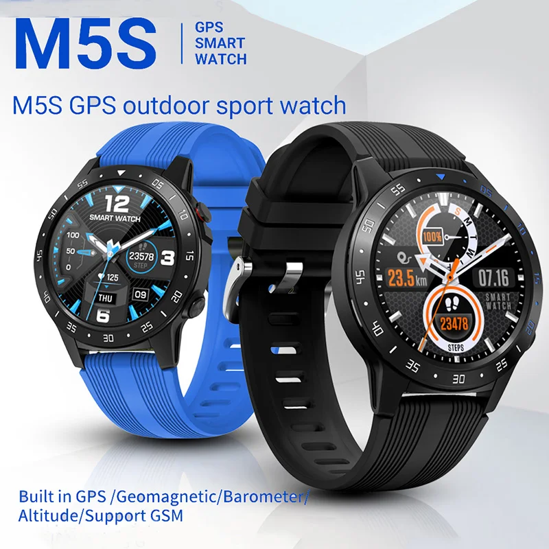 

2022 M5S Смарт-часы для мужчин GPS SIM-карта звонок пульсометр IP67 водонепроницаемый спортивный фитнес-трекер Смарт-часы для Android IOS