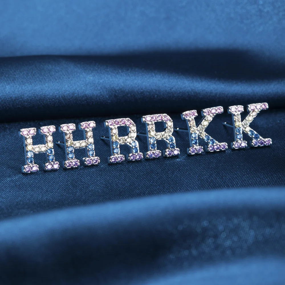 Серьги-гвоздики VG 6 YM с буквами