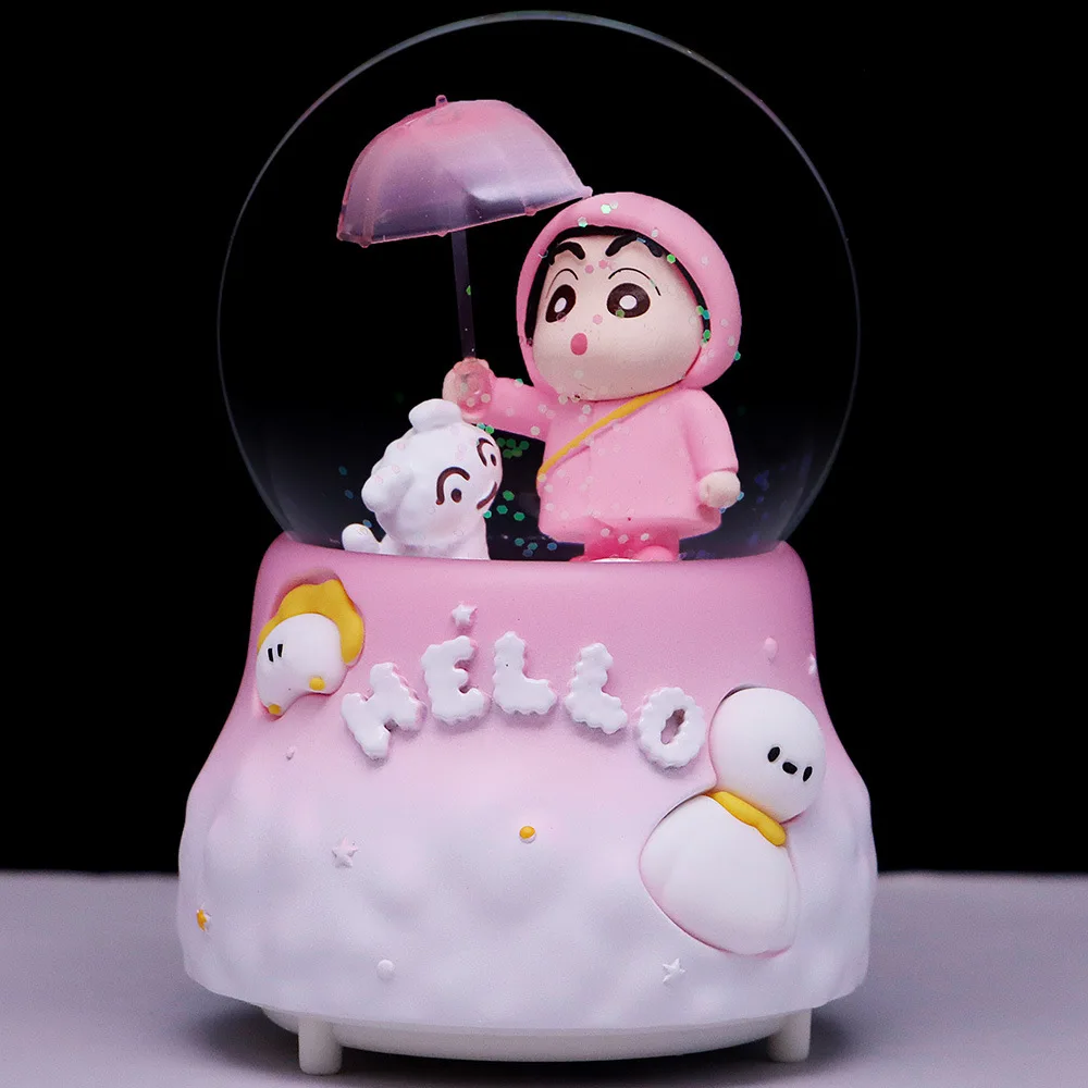 Аниме Kuromi хрустальный шар фигурка модели почтовые музыкальные шкатулки Crayon Shin-chan