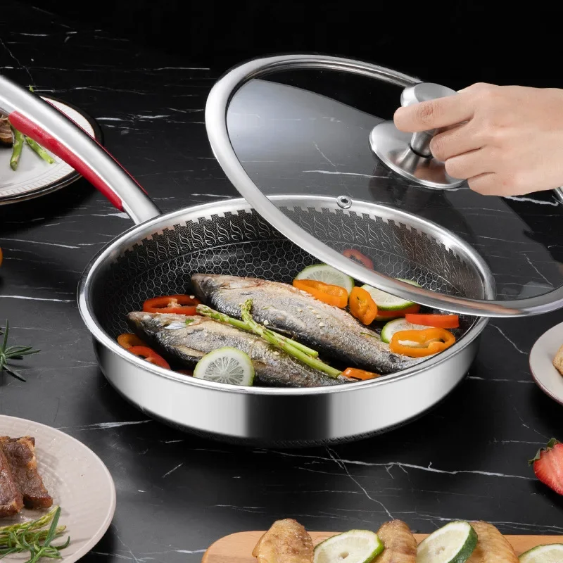 

New 316 Omelet Multi-functional Pan Pan Products Frying Honeycomb Stainless Pans Wok Steak Steel Non-stick Home Pancake