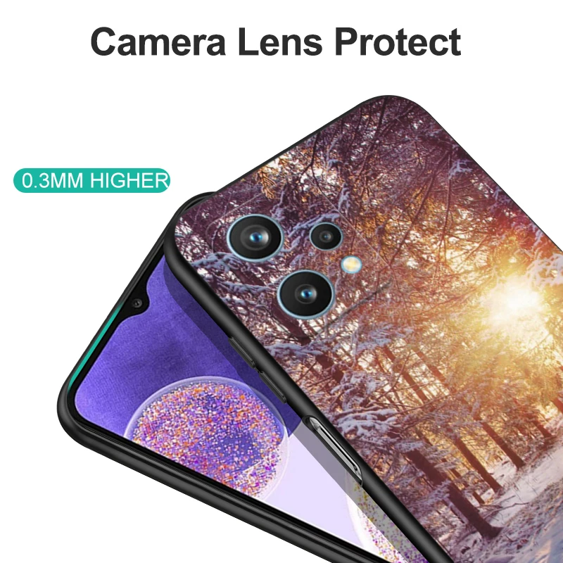 Для Realme 9 Pro Plus чехол для телефона задняя крышка 5G 4G зимняя Рождественская девушка