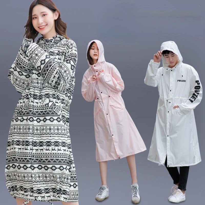 

Hiking Long Outdoor Raincoat Dress Overall Cycling Golf Fashion Raincoat Cute Biker Long Waterproof Capa Chuva Rain Gear AB50YP