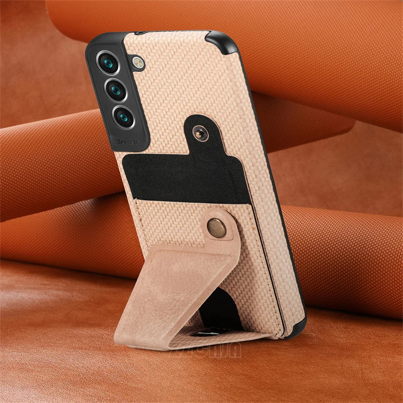 

for Samsung Galaxy F62 M62 A10S A20S A30S A50S A70S A022F A025F A107F M02 M02S M01 M01S M40S Case Holder Card Slot Weave Covers