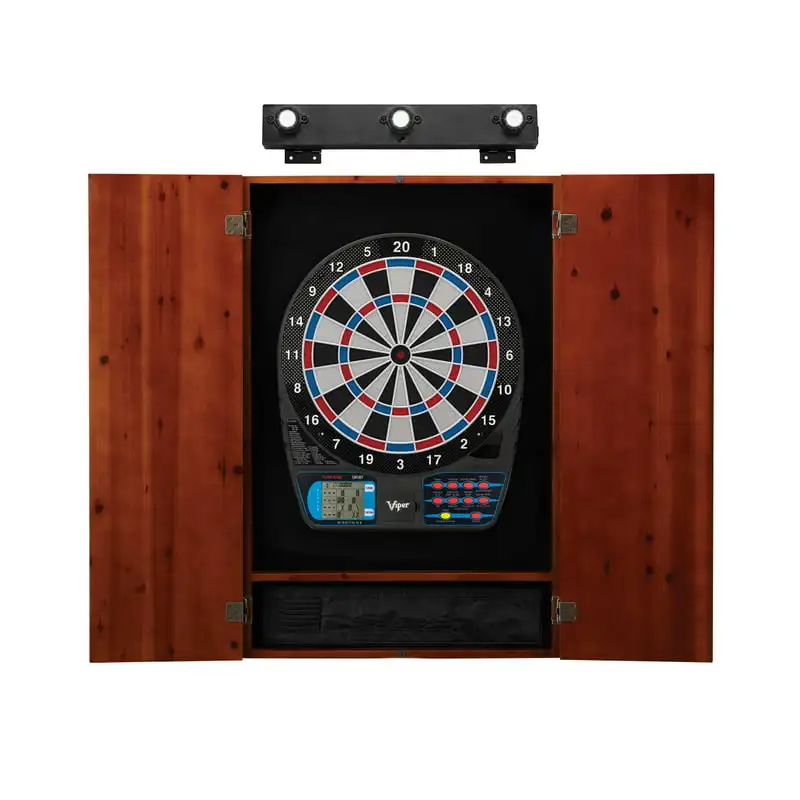 

Electronic Dartboard, Metropolitan Cinnamon Cabinet & Shadow Buster Dartboard Light Bundle