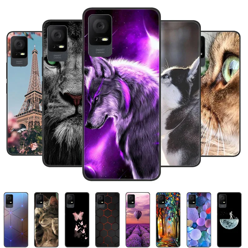 

Phone Cover For TCL 405 Case T506D Silicone Protector Black Bumper Soft TPU Coque for TCL 406 408 Cases Funda for TCL405 408