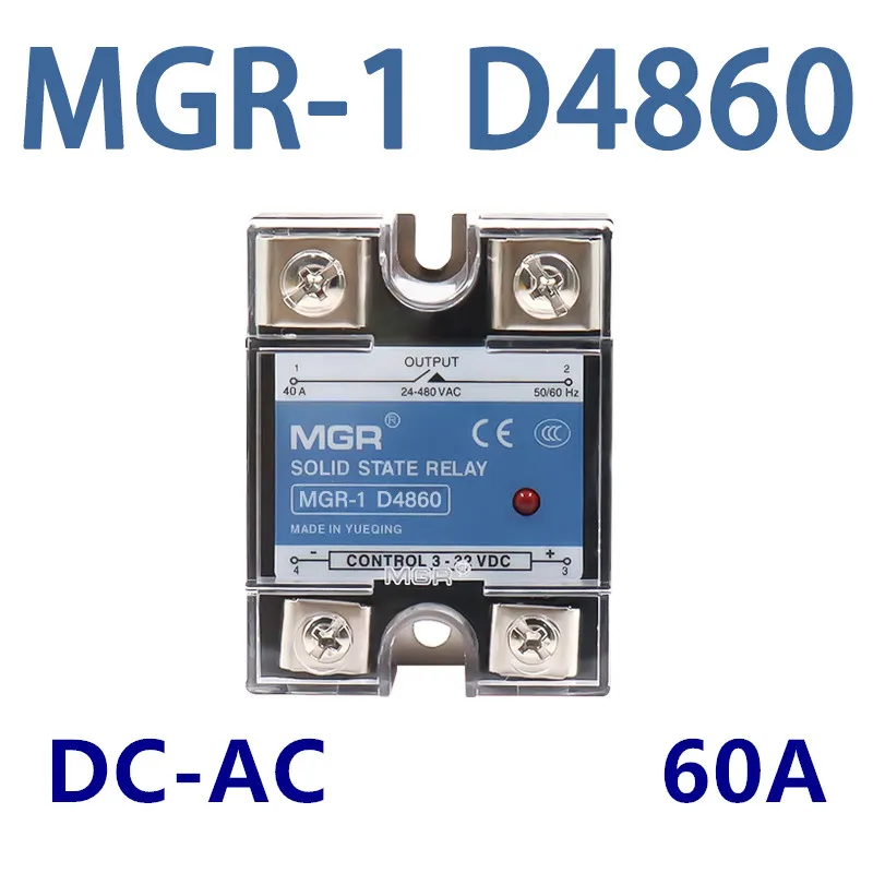 SSR-10DA SSR-25DA SSR-40/60/80/90/100DA Твердотельное реле SSR DC-AC Вход 3-32 В DC Нагрузка 24-480