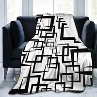 soft warm flannel blanket monochrome pattern travel portable winter throw thin bed sofa blanket