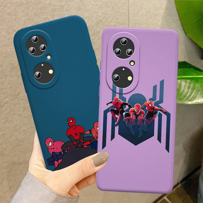 Чехол для телефона из мягкого ТПУ и жидкого силикона Huawei P50 P40 P30 P20 Lite E P Smart 2021 Pro 2019