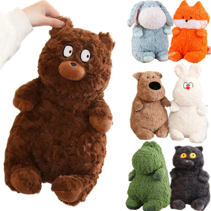 

Мягкая плюшевая игрушка в виде коричневого медведя, плюшевая игрушка, динозавр, кролик, собака, свинья, кошка, кукла, игрушки, мягкая плюшевая подушка, детская подушка