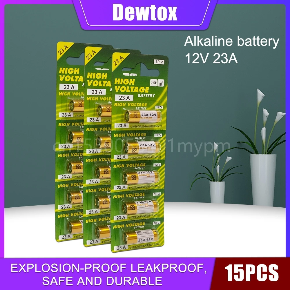 

15PCS 12V Alkaline Battery A23 23A 23GA A23S E23A EL12 MN21 MS21 V23GA L1028 GP23A LRV08 for Computer Motherboard