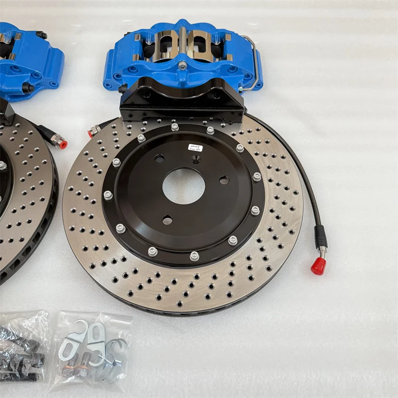 Фото Комплект тормозных суппортов Jekit 4 Pots (4 поршня) 330 мм для Fiat Abarth 500, передние, на диск 17 дюймов №1