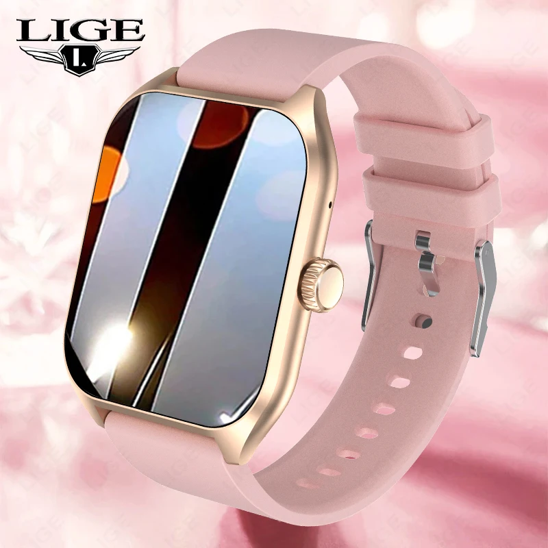 

LIGE 2023 Smart Watches Women Wrist Watch Ladies Bluetooth Call Smartwatch for Android,iOS Phone Monitoring Physiological Cycle