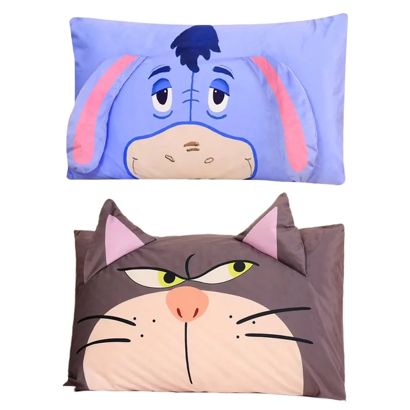 

Disney Eeyore Cinderellas Lucifers Anime Cartoon Embroidery Pillow Cases Cover Kawaii Cute Soft Detachable Pillowcase 47x67cm