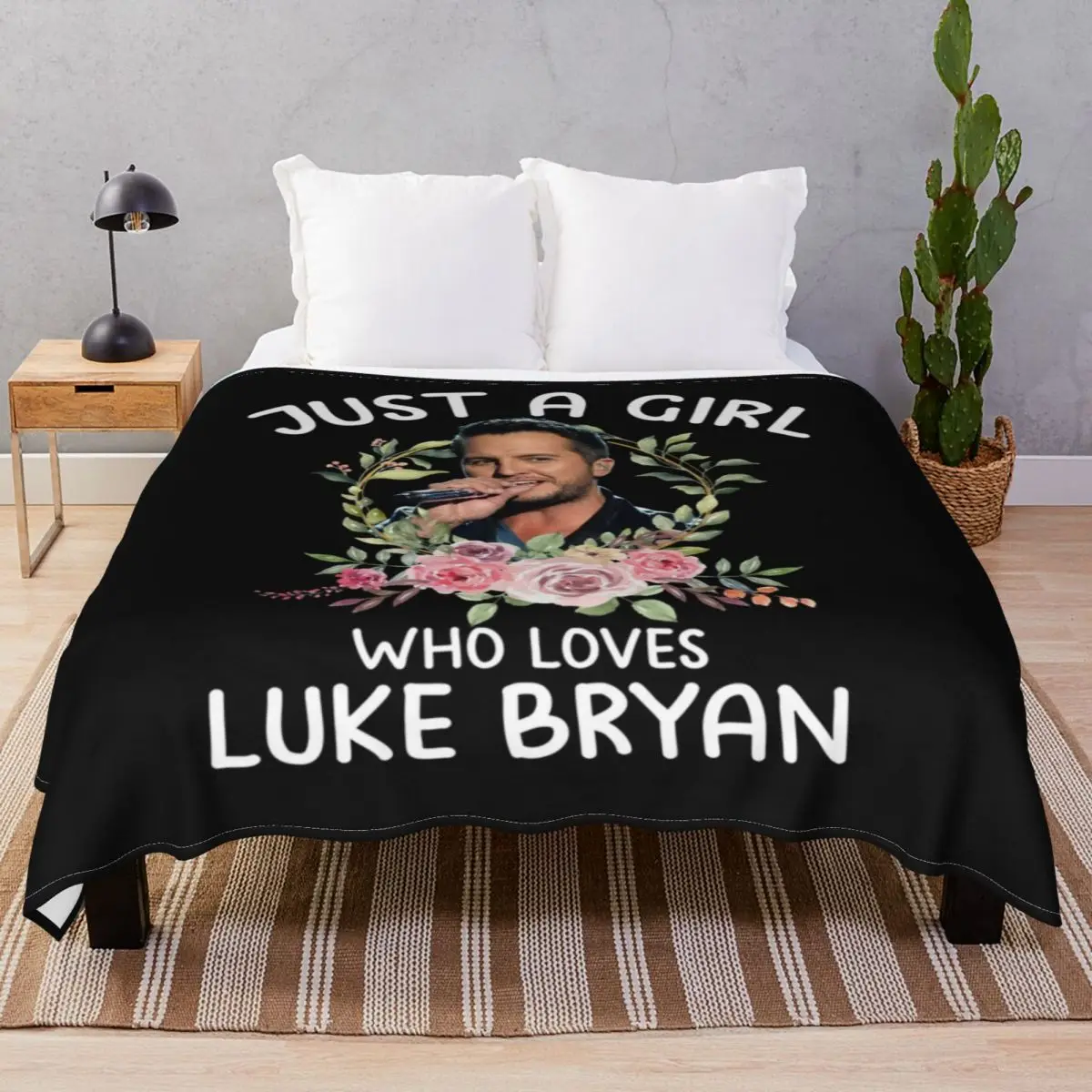 

Luke Bryan Blanket Flannel Autumn Super Warm Throw Blankets for Bed Sofa Camp Office