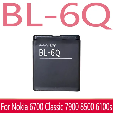 Новый аккумулятор SIYAA BL6Q BL-6Q BL 6Q для Nokia 6700 Classic 7900 6700C 8500 6100s, запасная литий-полимерная стандартная батарея