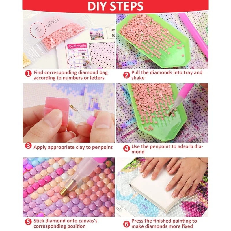 Алмазная краска для взрослых полностью с драгоценными камнями Крафт детский