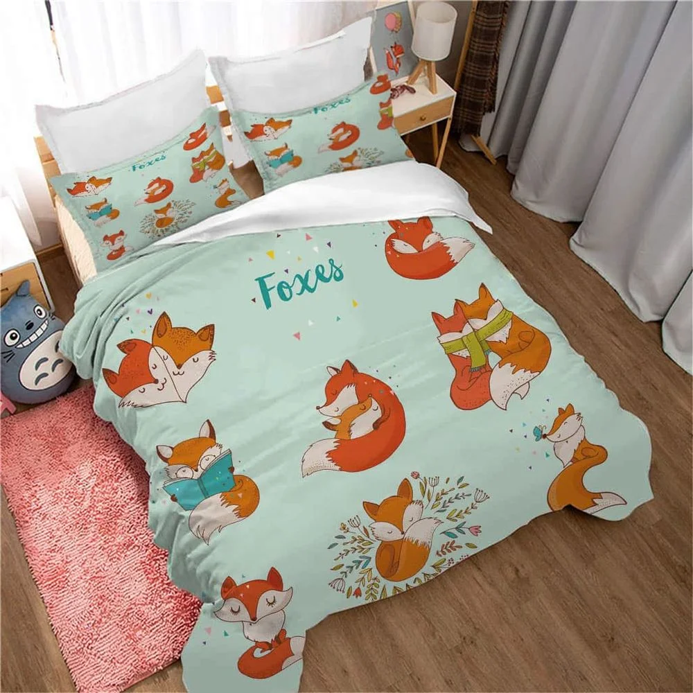 

Cartoon Animals That Boys Like Pattern Cover Set Bed Pillowcases Multi Size