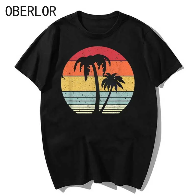 

Palm Tree Plus Size Tshirt New Fashion Cotton Teeshirt Drop Shipping 2022 Black Tee Shirt Men Harajuku Graphic T Shirts O-neck