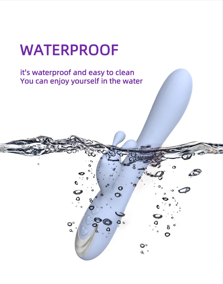 Двойной моторный вибратор для взрослых дикий кролик с выдвижной кривой