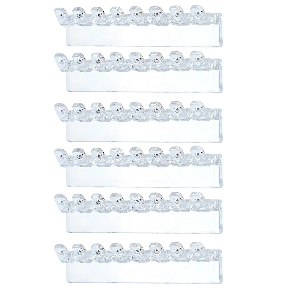 

Прозрачная пластиковая стенная вешалка для украшений 6 шт