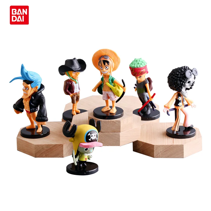 

6Pcs/sets One Piece anime Q version figure cartoon Monkey Luffy Zoro Nami Sanji Action Figure cake decoration PVC Kids Toys Gift