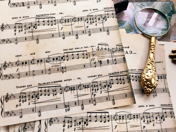 

3pcs Retro Material sulfuric acid paper sticker old material music Junk journal Scrapbooking Decoration Stickers DIY Planner