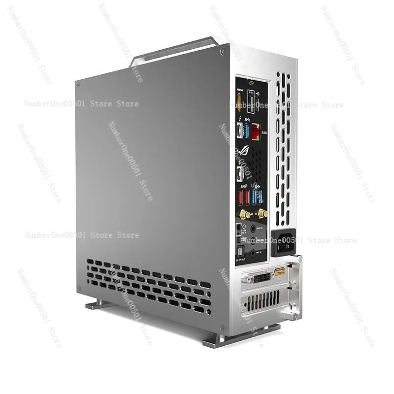 Фото Корпус Lzmod mini A24-V5 2.0 ITX для двух видеокарт, блока питания 1U, с двусторонней фаской, полностью алюминиевый №4