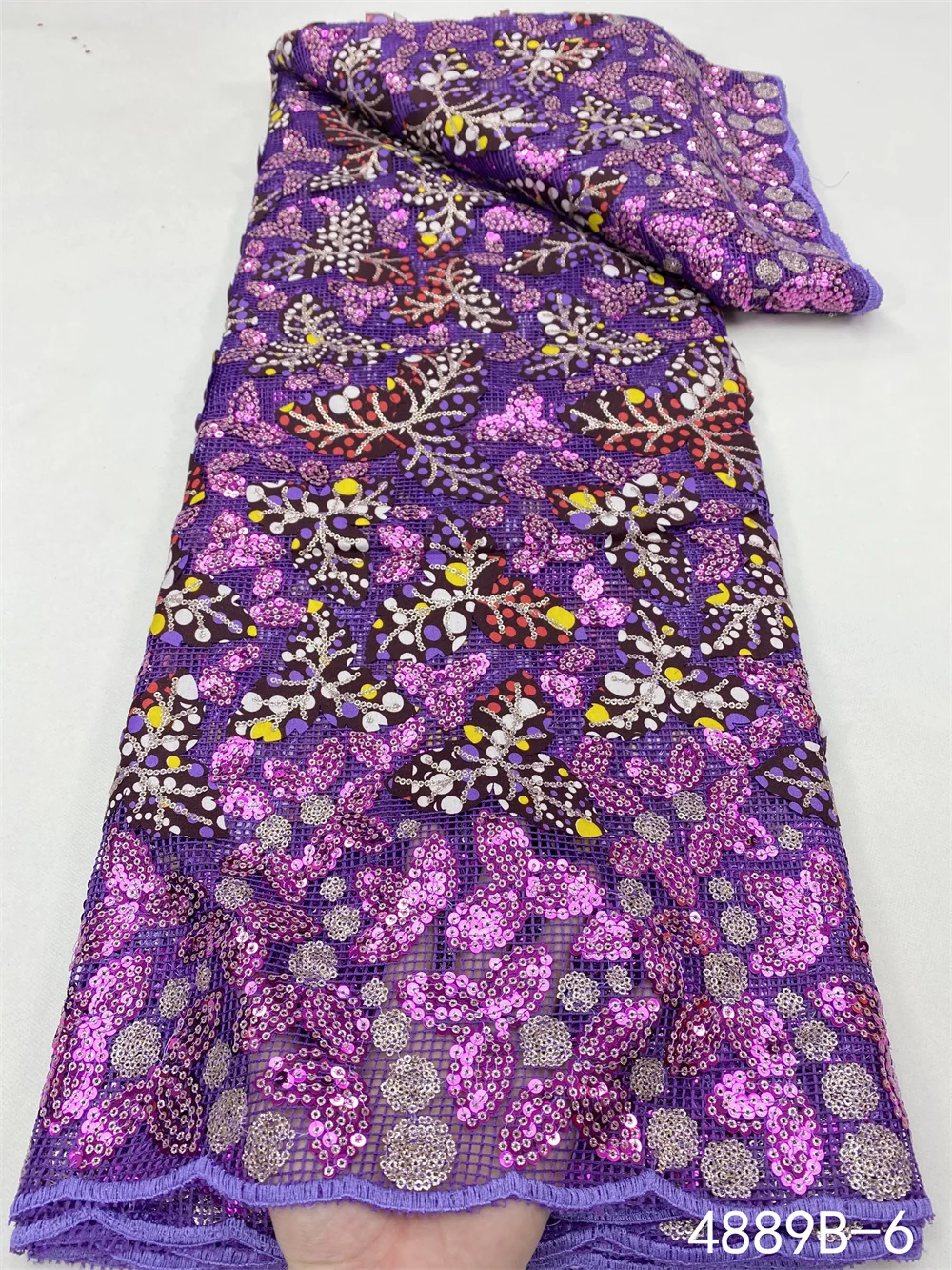

PGC African Lace Fabric 2022 High Quality Sequins Lace Material Gold Line Embroidery Nigerian WaxLace Fabrics For Wedding Sew
