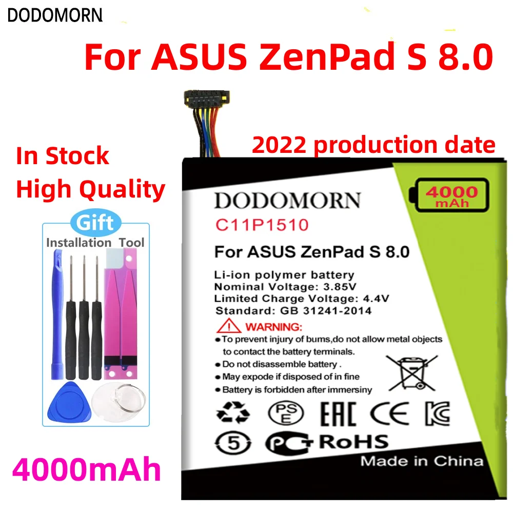 

Аккумулятор DODOMORN C11P1510 для ASUS ZenPad S 8,0 Z580CA Z580C, высокое качество + номер для отслеживания