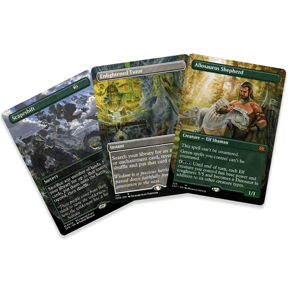 Фото Коллекционные карты TCG: Редкие магические голографические карты для игры — Альлозавр, Овчарка, Озаренный наставник, Скейпшейфт — Подарок для мальчика на праздник №2