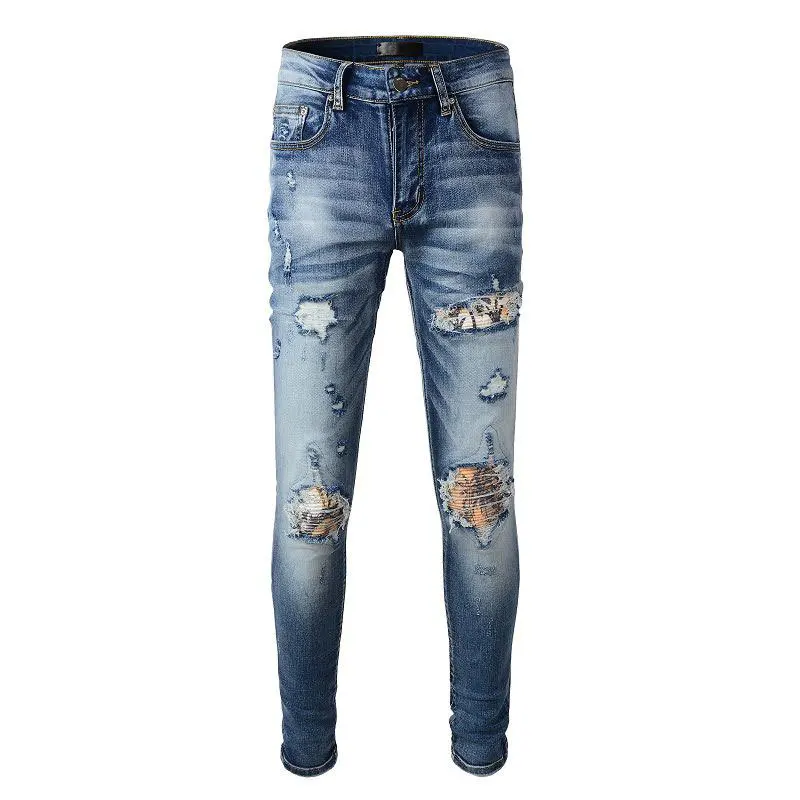 

Рваные джинсы с эффектом потертости, мужские брюки с графическим принтом, мужские брюки, уличная одежда, джинсы для мужчин, мужские джинсы с...