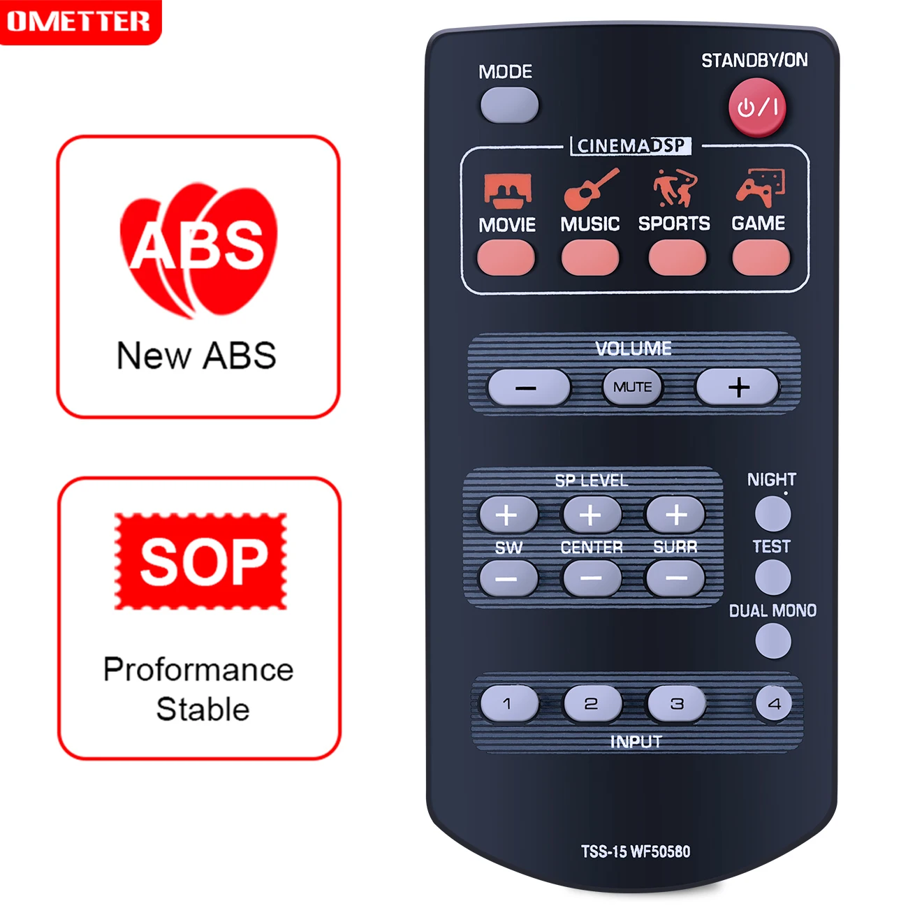 Новый оригинальный пульт дистанционного управления TSS-15 WF50580 для контроллера Усилителя системы домашнего кинотеатра YAMAHA