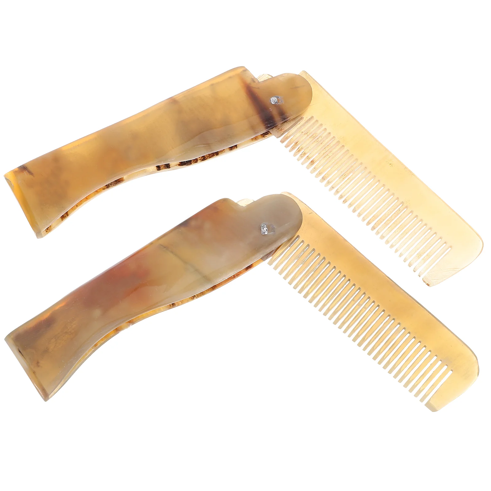 2 шт. складная расческа для волос антистатический оздоровительный массаж бычий
