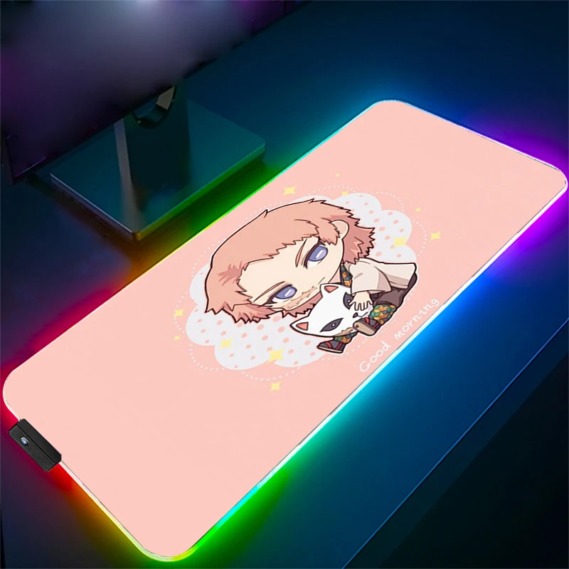 

Carpet Mouse Computer Accessories Mause Pad Anime Mousepad Company Pc Gamer Desk Mat Gaming Keyboard Demon Slaye Game Mats Diy