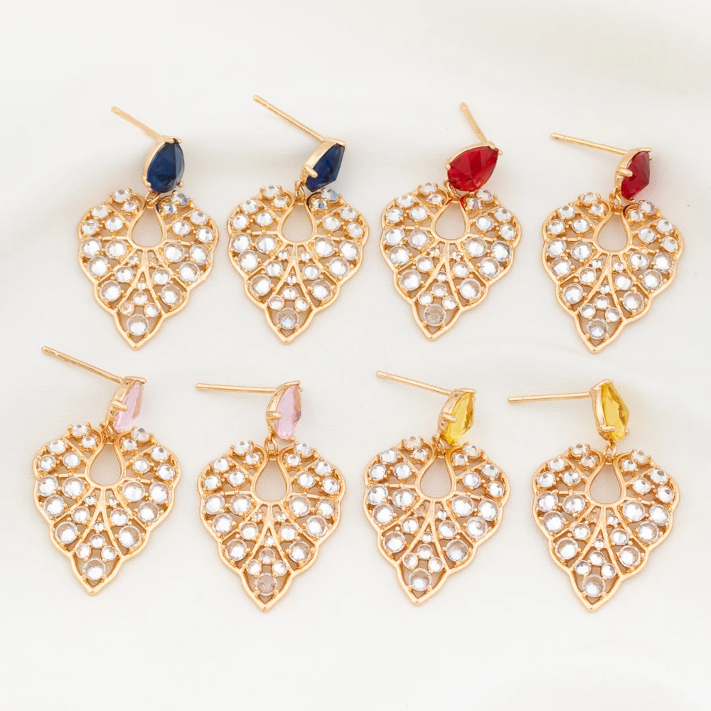 

Fashion Crystal Earrings for Women Luxury 18k Gold Plated Copper Hoop Earrings Jewelry Accessories Party for Wedding Daily Wear