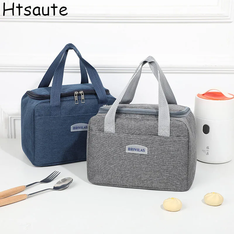 

Portable Lunch Bag Thermal Insulated Lunch Box Tote Cooler Handbag Waterproof Backpack Bento Pouch Company Food Storage Bags