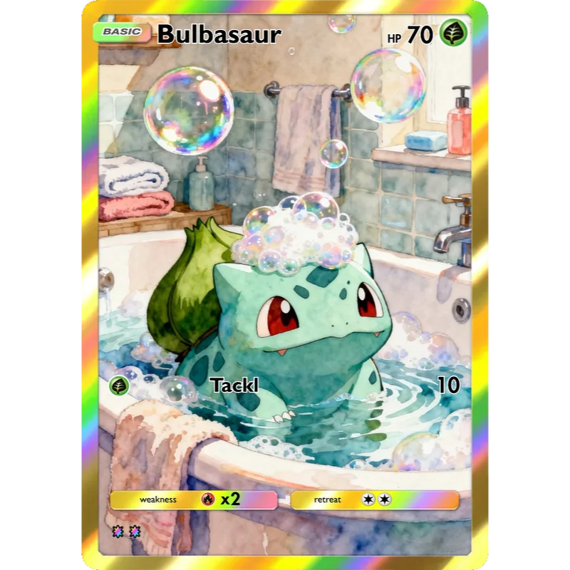 Фото Набор из 4 карт Pokemon: Бульбазавр, Пикачу, Сквиртл, Псайдак. Коллекционные карты PTCG, редкие голографические аниме-карты. Подарок для покемонов-фанатов. №2