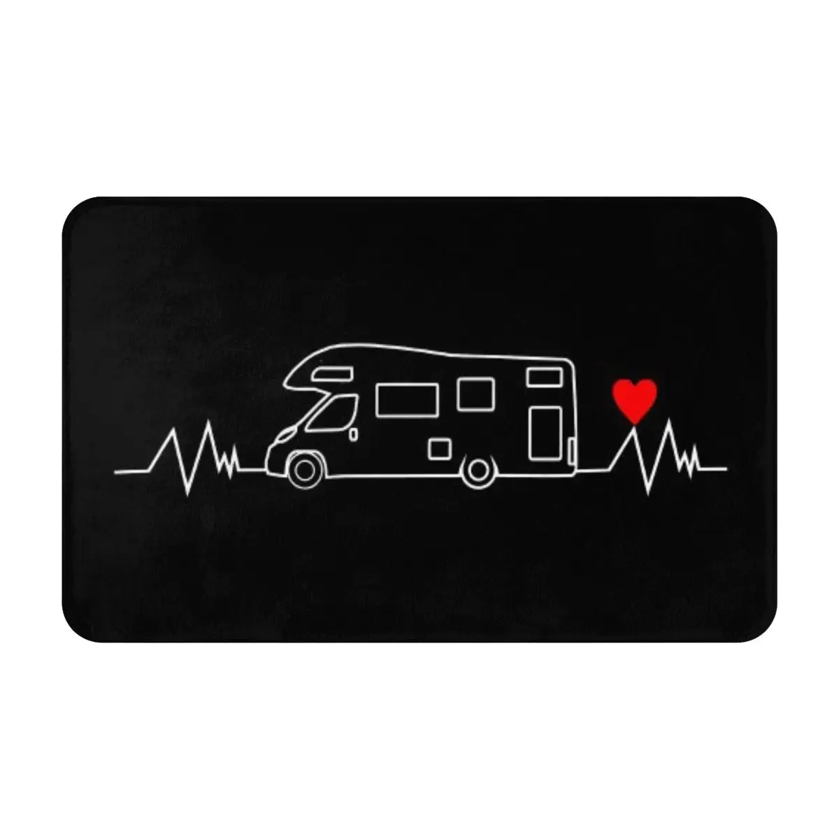 

Heartbeat Caravan Door Door Mat Decorative Carpet Bathroom Door Home Corridor Balcony Non-Slip Mat